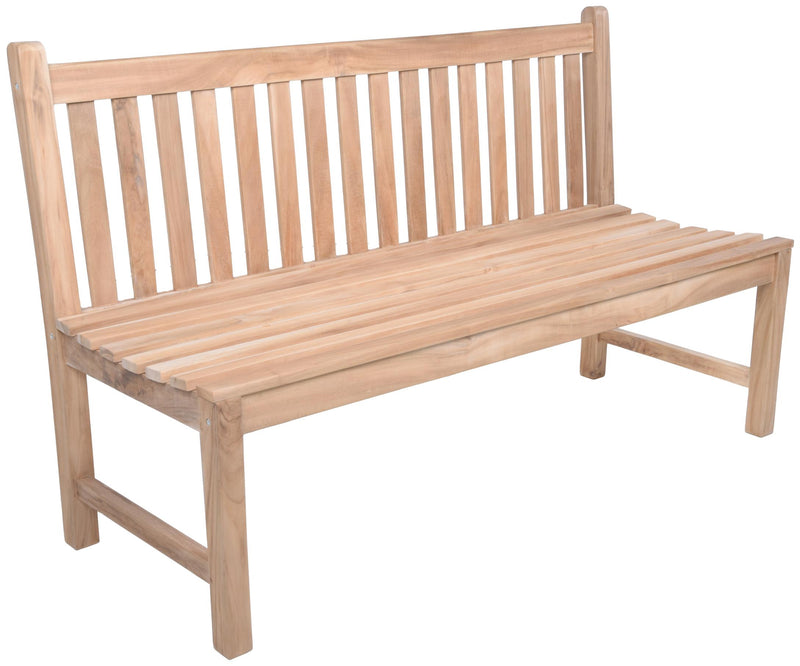 Teak Gartenbank SOLO 3-Sitzer 150 cm ohne Armlehne