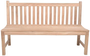 Teak Gartenbank SOLO 3-Sitzer 150 cm ohne Armlehne