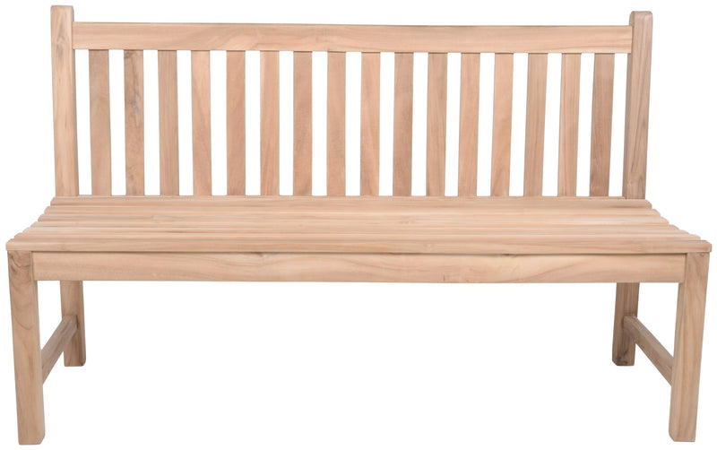 Teak Gartenbank SOLO 3-Sitzer 150 cm ohne Armlehne