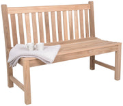 Teak Gartenbank SOLO 2-Sitzer 120 cm ohne Armlehne