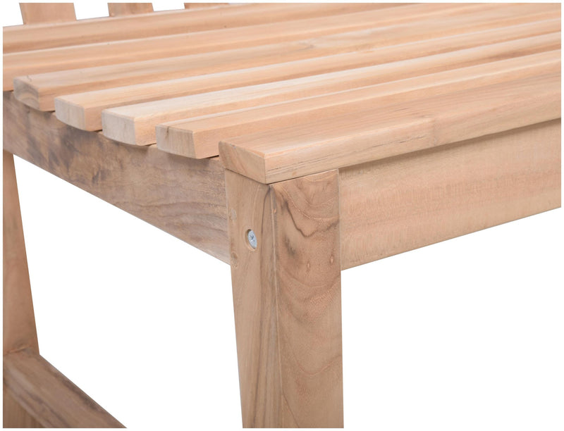 Teak Gartenbank SOLO 2-Sitzer 120 cm ohne Armlehne
