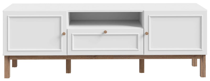 TV-Board PENKRIDGE Lowboard Dekor Secrey Grey im modernen Landhausstil