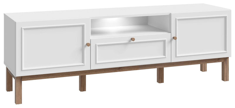 TV-Board PENKRIDGE Lowboard Dekor Secrey Grey im modernen Landhausstil