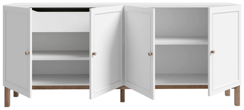 Sideboard PENKRIDGE mit 4 Türen Secret Grey im modernen Landhausstil