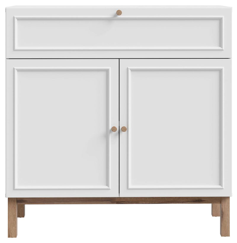 Kommode PENKRIDGE mit 2 Türen Optik Secret Grey und Schlammeiche