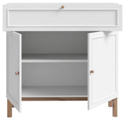 Kommode PENKRIDGE mit 2 Türen Optik Secret Grey und Schlammeiche