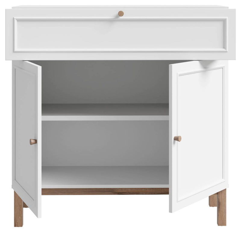Kommode PENKRIDGE mit 2 Türen Optik Secret Grey und Schlammeiche