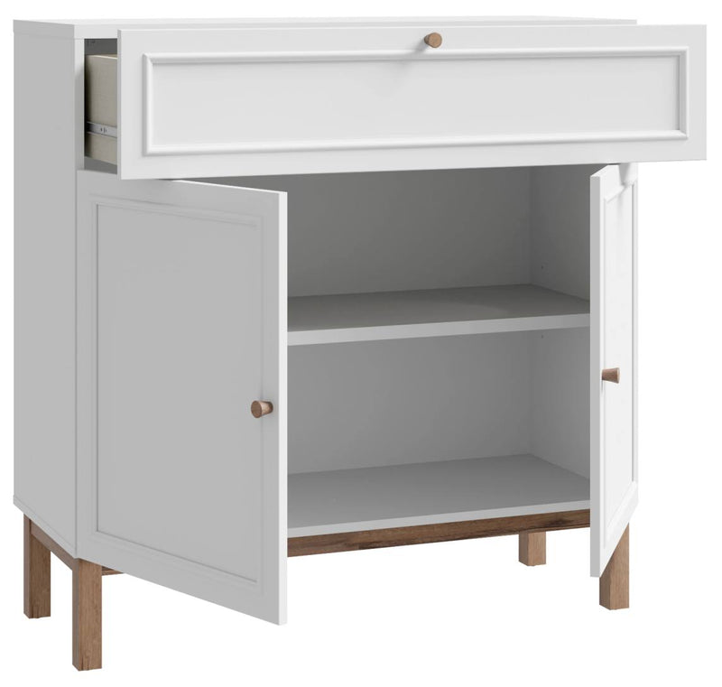 Kommode PENKRIDGE mit 2 Türen Optik Secret Grey und Schlammeiche
