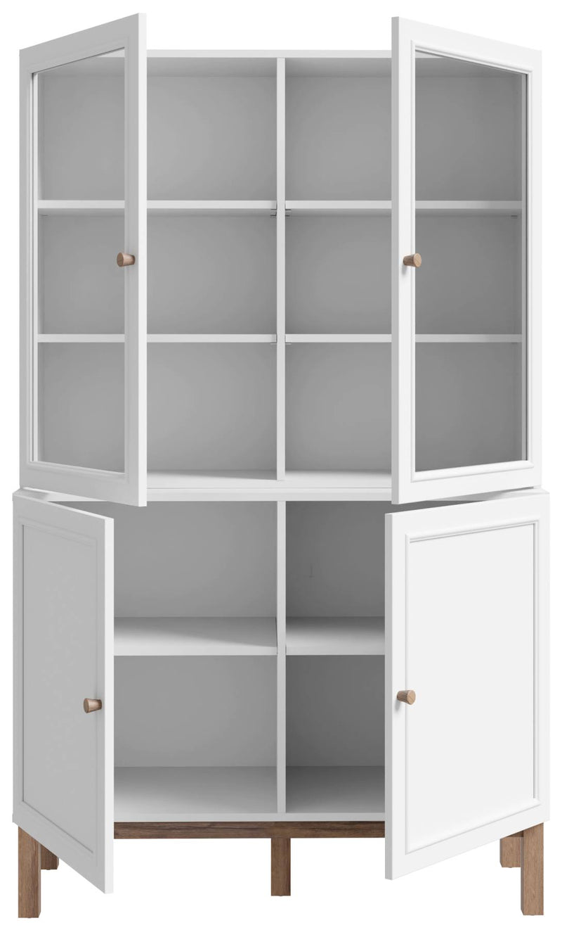 Highboard Vitrine PENKRIDGE Küchenbuffet in Secret Grey / Schlammeiche