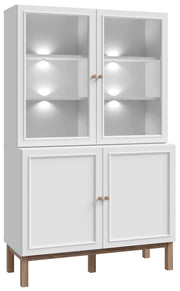 Highboard Vitrine PENKRIDGE Küchenbuffet in Secret Grey / Schlammeiche