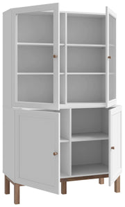 Highboard Vitrine PENKRIDGE Küchenbuffet in Secret Grey / Schlammeiche