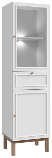Highboard Vitrine PENKRIDGE mit 2 Türen in Secret Grey / Schlammeiche