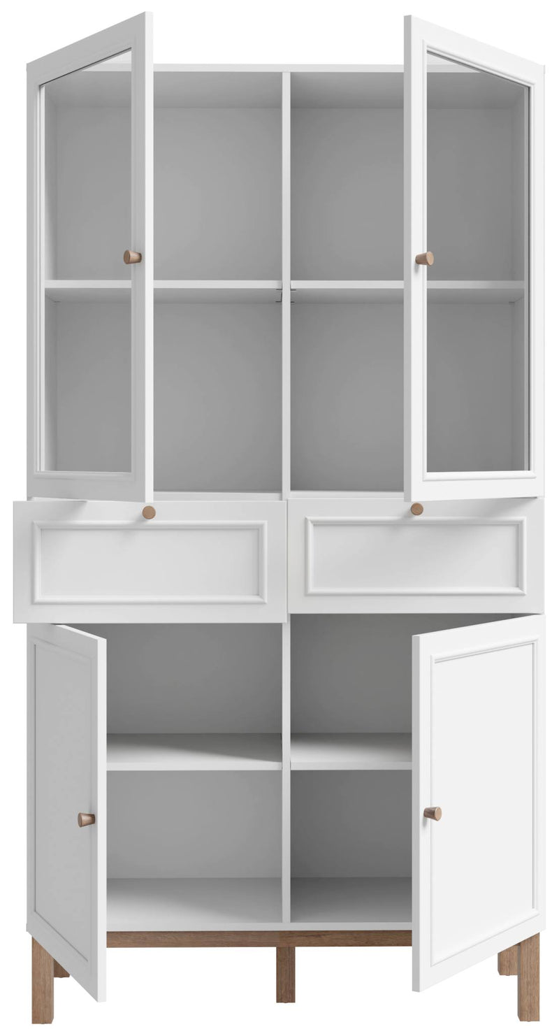 Vitrinenschrank PENKRIDGE Optik Secret Grey Landhausstil modern