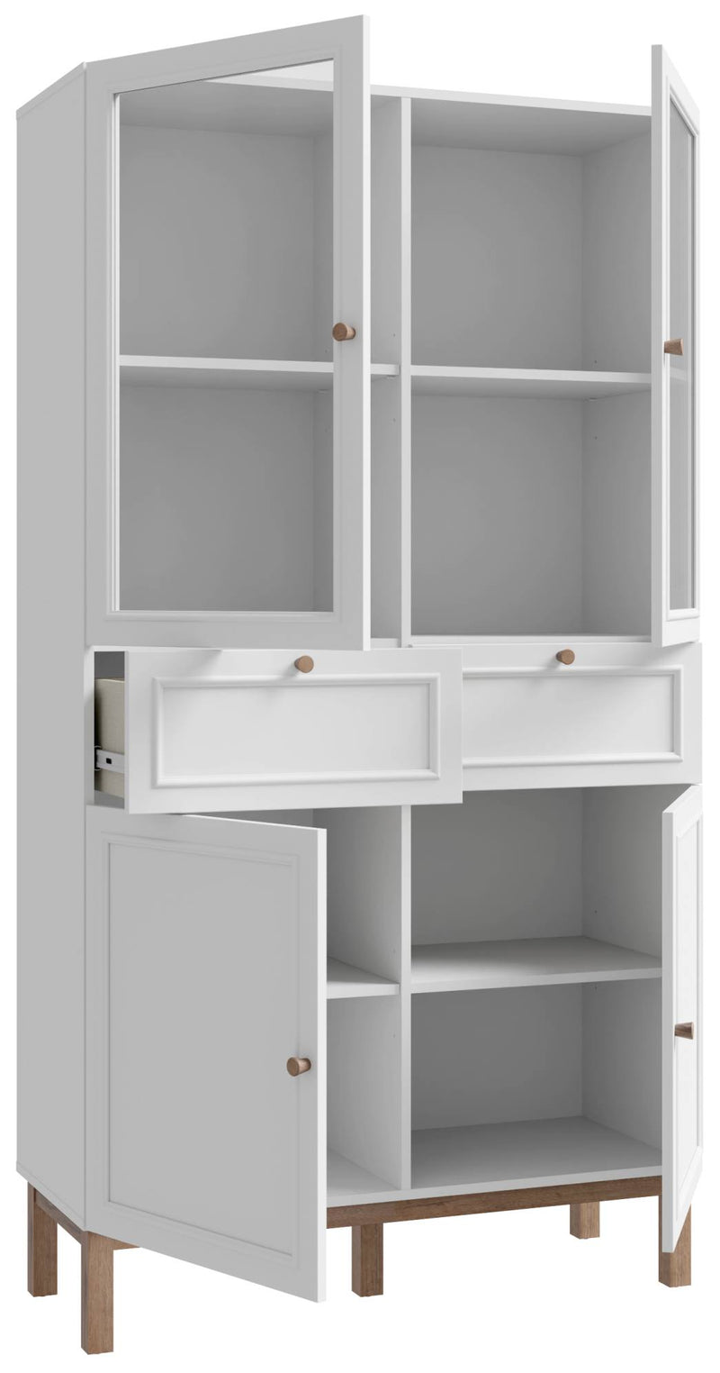 Vitrinenschrank PENKRIDGE Optik Secret Grey Landhausstil modern