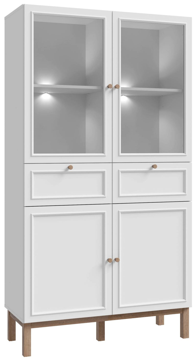 Vitrinenschrank PENKRIDGE Optik Secret Grey Landhausstil modern
