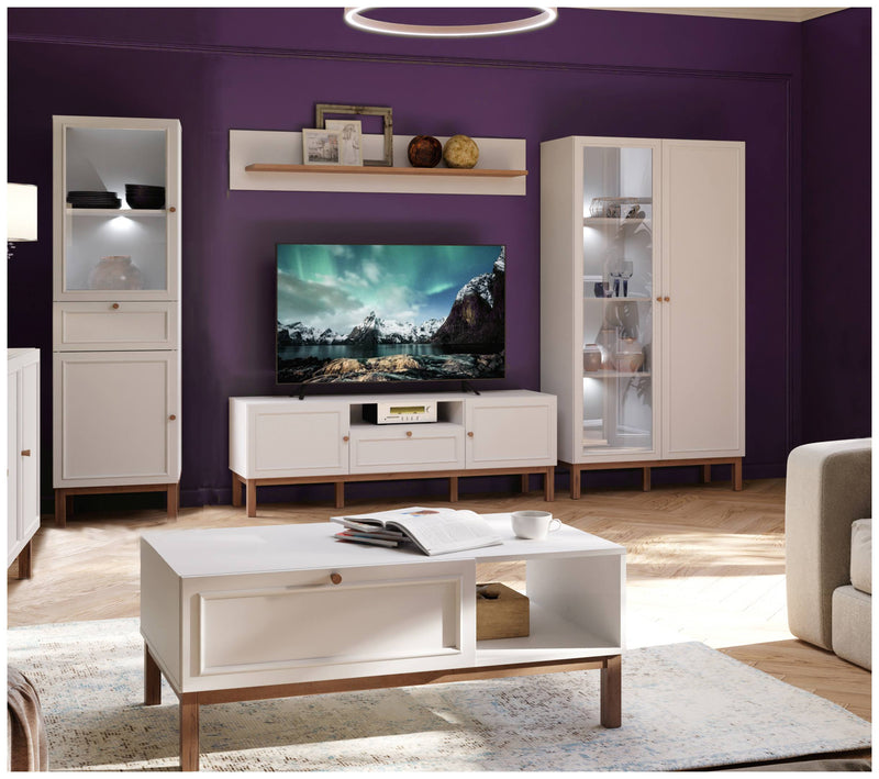 Vitrine PENKRIDGE 2 Türen Optik Secret Grey Landhausstil modern
