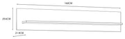 Wandboard PENKRIDGE 160 cm Optik Secret Grey und Schlammeiche