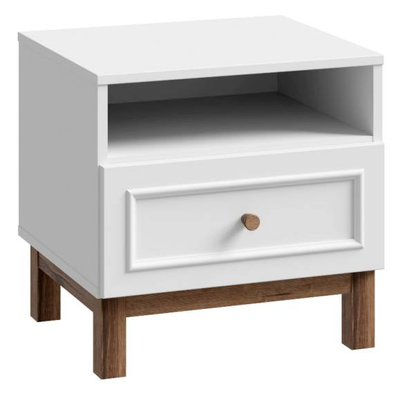 Nachtkommode PENKRIDGE 1 Schublade Optik Secret Grey / Schlammeiche