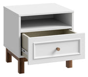 Nachtkommode PENKRIDGE 1 Schublade Optik Secret Grey / Schlammeiche