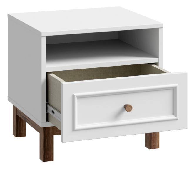 Nachtkommode PENKRIDGE 1 Schublade Optik Secret Grey / Schlammeiche