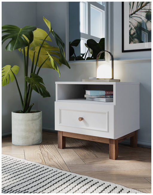 Nachtkommode PENKRIDGE 1 Schublade Optik Secret Grey / Schlammeiche