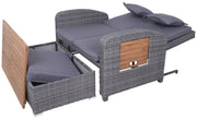 Multifunktions-Sofa BARI Gartensofa mit Liegefunktion und Klapptisch