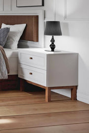 Nachtkommode PENKRIDGE 2 Schubladen Optik Secret Grey / Schlammeiche