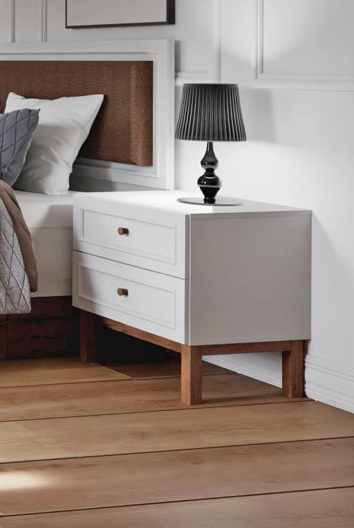 Nachtkommode PENKRIDGE 2 Schubladen Optik Secret Grey / Schlammeiche