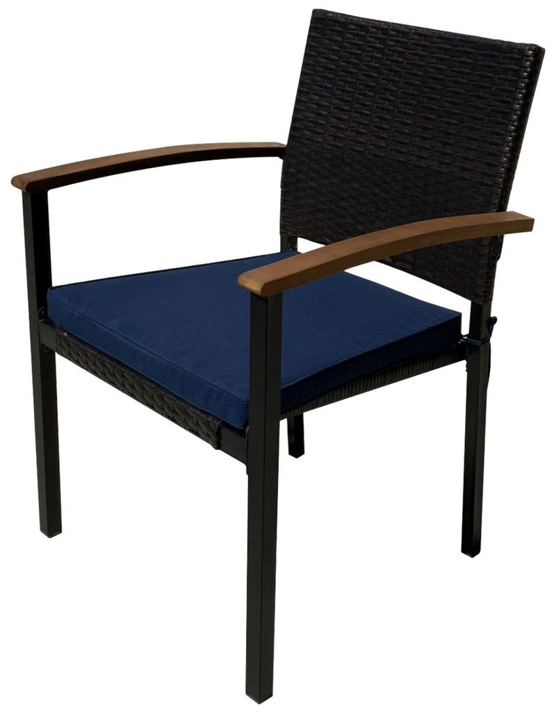 Gartentisch-Set Tischgruppe BILBAO 7-teilig inkl. Sitzkissen in blau