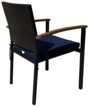 Gartentisch-Set Tischgruppe BILBAO 7-teilig inkl. Sitzkissen in blau