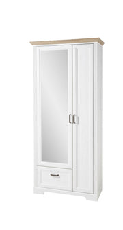 Komplett Garderobe JASMIN UH83 Pinie weiß 5-teilig mit Sitzbank
