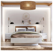 Doppelbett PENKRIDGE inklusive 2 Nachtkommoden Optik Secret Grey