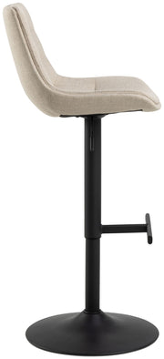 ADISA Barhocker 2erSet Stoff Basel Beige mit Drehfunktion und Gasfeder