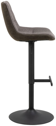 ADISA Barhocker 2erSet Stoff Basel Graubraun Anthrazit + Drehfunktion