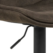 ADISA Barhocker 2er-Set Stoff Preston Anthrazit mit Drehfunktion