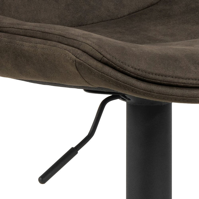 ADISA Barhocker 2er-Set Stoff Preston Anthrazit mit Drehfunktion