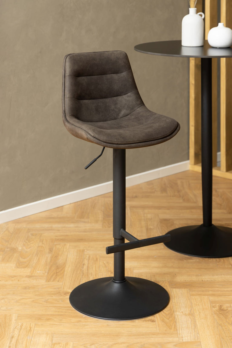 ADISA Barhocker 2er-Set Stoff Preston Anthrazit mit Drehfunktion