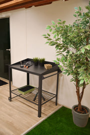 Mobiler Pflanztisch DIANA aus Metall in Anthrazit von GardenPleasure