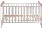 Babybett Kinderbett Jasmin 70 x 140 cm 3 Schlupfsprossen Pinie weiß