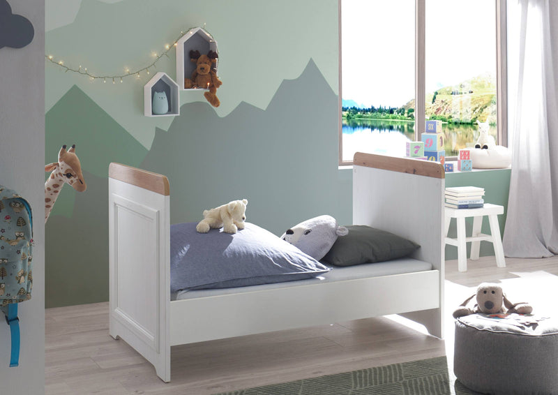 Bettseiten passend zum Babybett Jasmin 140 x 70 cm Pinie weiß
