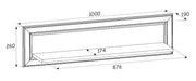 Wandboard Jasmin 100 cm Optik Pinie weiß