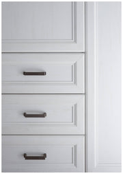 Kleiderschrank JASMIN 3-trg. 3 Schubladen Pinie weiß Nachbildung