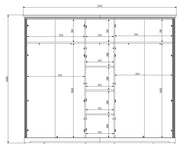 Kleiderschrank JASMIN 5 Türen mit Spiegel Pinie weiß Nachbildung