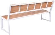 Gartenbank VENICE 3-Sitzer 180 cm Aluminium und Nonwood ohne Armlehne