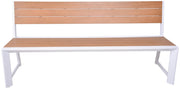 Gartenbank VENICE 3-Sitzer 180 cm Aluminium und Nonwood ohne Armlehne