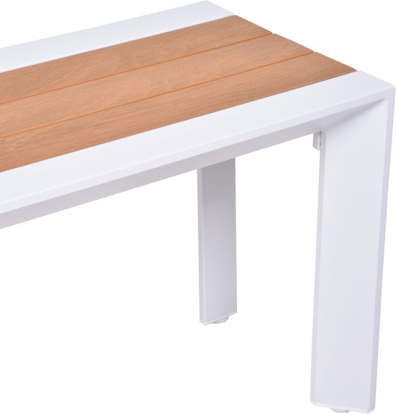 Gartenbank Sitzbank VENICE 3-Sitzer 180 cm Aluminium und Nonwood
