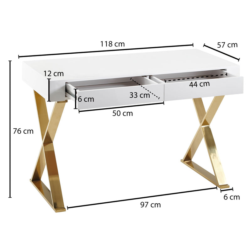Moderner Designer Schreibtisch Konsolentisch im extravaganten Look