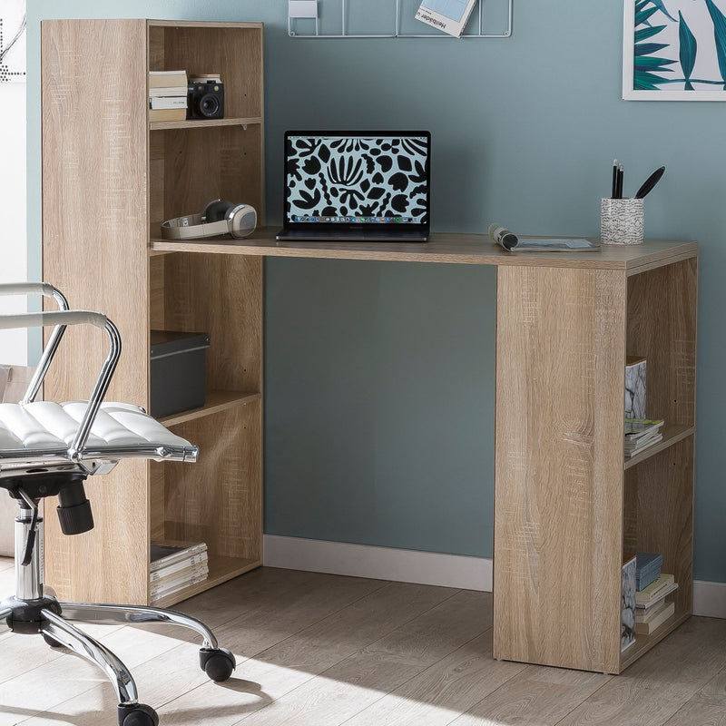 Schreibtisch mit Regal und Fächern Sonoma Eiche
