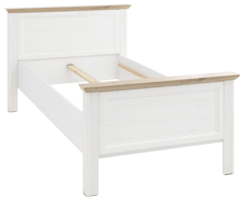 Singlezimmer JASMIN 3-teilig Schlafzimmerset Pinie weiß Nachbildung