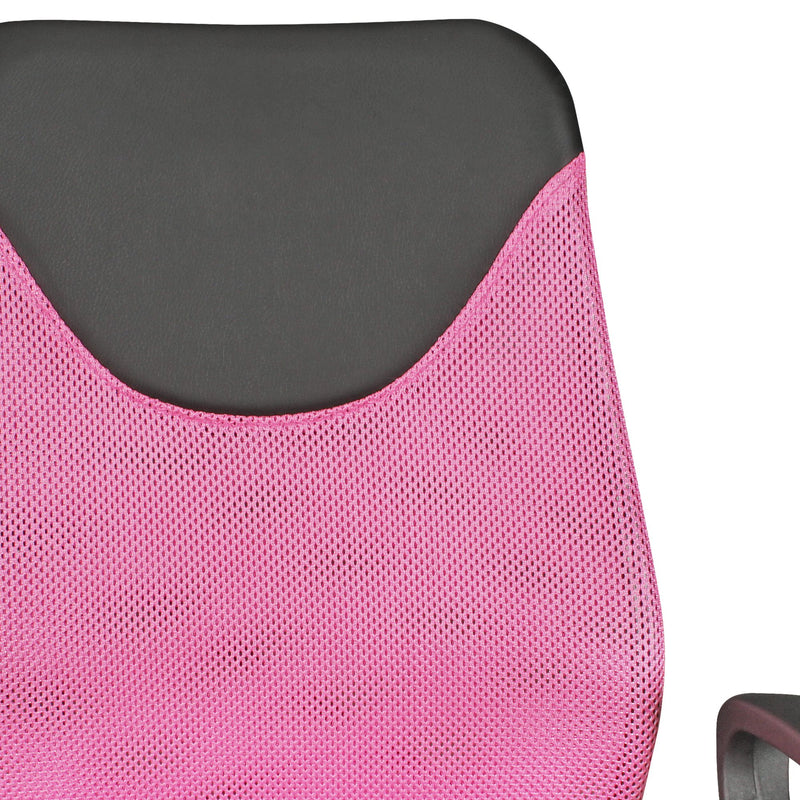 Kinderstuhl Schreibtischstuhl TERNI Schwarz Pink mit Armlehnen